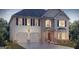 Two-story house with light-colored siding, a brick front, and a three-car garage at 13232 Tolstoy Drive, Covington, GA 30014
