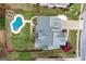 Aerial view of home highlighting backyard pool, patio, and roof at 37 Highcrest Dr, Acworth, GA 30101