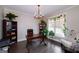 Cozy home office with built-in shelving, dark wood floors and large window at 37 Highcrest Dr, Acworth, GA 30101