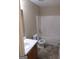 Clean bathroom with shower/tub combo and updated vanity at 3590 Stephens Creek Pl, Loganville, GA 30052