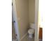 Convenient half-bathroom with toilet and flooring at 3590 Stephens Creek Pl, Loganville, GA 30052