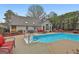 Relaxing pool area, great for outdoor entertaining at 1312 Yarborough Dr, Peachtree City, GA 30269