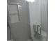 Modern bathroom with gray tile shower and vanity at 553 Highway 279, Fayetteville, GA 30214