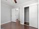 Bright bedroom with hardwood floors and spacious closet at 215 Elliott Rd, Mcdonough, GA 30252