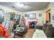 Living room with a fireplace and Christmas tree at 1826 E Farris Ave, East Point, GA 30344