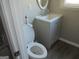 Bathroom featuring a stylish vanity and modern sink, complemented by neutral decor at 139 Cecelia Cir, Jonesboro, GA 30236
