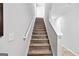 Carpeted staircase with white railing and a view of the upper level of the home at 151 Brasch Park Dr, Grantville, GA 30220