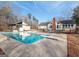Large inground pool with diving board and patio at 130 Seneca Pl, Fayetteville, GA 30215