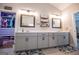 Bright bathroom with double vanity and lots of counter space at 1291 Pleasant Grove Church Rd, Villa Rica, GA 30180