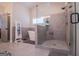 Spa-like bathroom with soaking tub and walk in shower at 1291 Pleasant Grove Church Rd, Villa Rica, GA 30180
