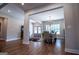 Bright dining room with hardwood floors and a rustic chandelier at 1291 Pleasant Grove Church Rd, Villa Rica, GA 30180