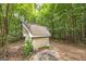 Small storage shed nestled in the woods at 731 Airline Rd, Mcdonough, GA 30252
