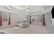 Spacious bedroom featuring a tray ceiling, two large windows and plush carpet at 301 Dunstans Pass, Marietta, GA 30066