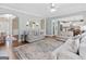 Open-concept living room with hardwood floors, natural light, and comfortable sofas at 4780 Rambling Rose Dr, Cumming, GA 30040