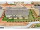 Aerial view of townhouses and surrounding area at 4121 Fulson Dr, Lilburn, GA 30047