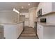 Modern kitchen with island, white cabinets, granite counters at 4121 Fulson Dr, Lilburn, GA 30047
