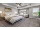 Spacious main bedroom with tray ceiling and ample natural light at 4121 Fulson Dr, Lilburn, GA 30047