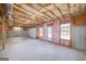 Unfinished basement with garage door and insulated walls, ready for customization and expansion to fit homeowner needs at 253 Edenwylde Ct, Hampton, GA 30228