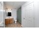 Bathroom featuring white door and shower curtain, single sink vanity, and toilet at 253 Edenwylde Ct, Hampton, GA 30228