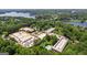 Aerial view of a condo community with pool at 205 Stonehaven Dr, Fayetteville, GA 30215