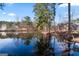 Peaceful pond view with trees and reflection at 8712 Spivey Village Trl, Jonesboro, GA 30236