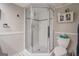 Clean bathroom with a shower stall and tiled floor at 260 Lawrenceville St, Mcdonough, GA 30253