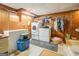 Basement laundry area with washer, dryer, and storage at 260 Lawrenceville St, Mcdonough, GA 30253