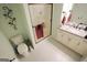 Basement bathroom with granite vanity and walk-in shower at 1885 Jenny Ln, Lithia Springs, GA 30122