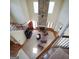High-ceiling living room with stone fireplace and hardwood floors at 1885 Jenny Ln, Lithia Springs, GA 30122
