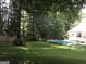 Large backyard with inground pool and wooded area at 90 Barrington Grange Dr, Sharpsburg, GA 30277