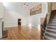 Two story living room with hardwood floors at 168 Robson Trl, Mcdonough, GA 30252