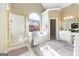 Elegant bathroom with soaking tub, shower, and double vanity at 295 Camden Creek Ct, Lawrenceville, GA 30043