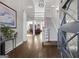 Bright and spacious entryway with hardwood floors and staircase at 295 Camden Creek Ct, Lawrenceville, GA 30043