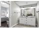 Bathroom with double vanity and modern fixtures at 10 Plum Blossom Ln, Hampton, GA 30228