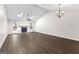 Spacious living room featuring high ceilings, fireplace, and new floors at 180 Lagrange Ct, Fayetteville, GA 30214