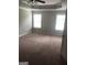 Spacious bedroom featuring plush carpet, dual windows, and a stylish tray ceiling at 284 Madison Grace Ave, Mcdonough, GA 30252