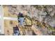 Aerial view of house, yard, and driveway at 106 Old Gettysburg Way, Dallas, GA 30157