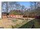 Fenced backyard with garden and storage shed at 106 Old Gettysburg Way, Dallas, GA 30157