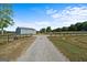 Gravel driveway leading to barn and fenced pastures at 3170 Double Bridges Rd, Rutledge, GA 30663