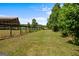 Fenced pasture with covered stalls and riding arena at 3170 Double Bridges Rd, Rutledge, GA 30663