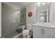 Clean bathroom with a walk-in shower and a vanity at 200 Jamestowne Pass, Peachtree City, GA 30269