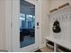 Convenient mudroom with bench, hooks, and storage at 200 Jamestowne Pass, Peachtree City, GA 30269