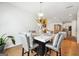 Modern dining room with marble table and grey chairs at 361 Elkins Pl, Peachtree City, GA 30269