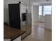 Stainless steel refrigerator and wood countertops in kitchen at 41 W Main St, Hampton, GA 30228