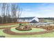 Overhead view of a community playground, gazebo, and apartment homes surrounded by lush landscaping at 313 Sound Cir # 140, Stockbridge, GA 30281