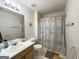 Clean bathroom with shower/tub combo and updated vanity at 245 Mckenzie Dr, Stockbridge, GA 30281