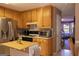 Kitchen with stainless steel appliances and an island at 245 Mckenzie Dr, Stockbridge, GA 30281