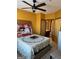 Bedroom with queen bed, ceiling fan and access to bathroom at 898 Sw Oak Sw St # 3402, Atlanta, GA 30310