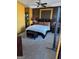Bedroom with king bed and dark brown accents at 898 Sw Oak Sw St # 3402, Atlanta, GA 30310