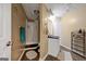 Basement bathroom with shower and small vanity at 443 Abbey Pl, Villa Rica, GA 30180